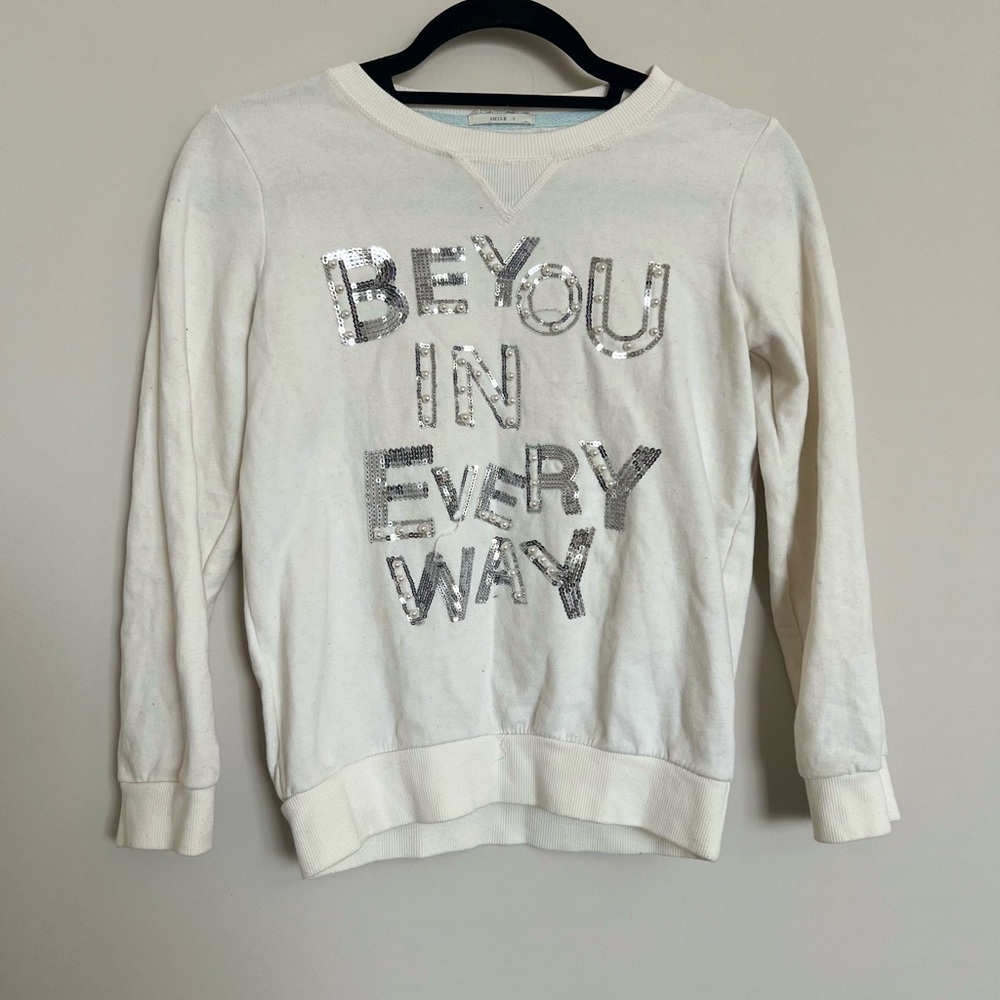RUUM Girls Sequin Graphic Sweatshirt L 12